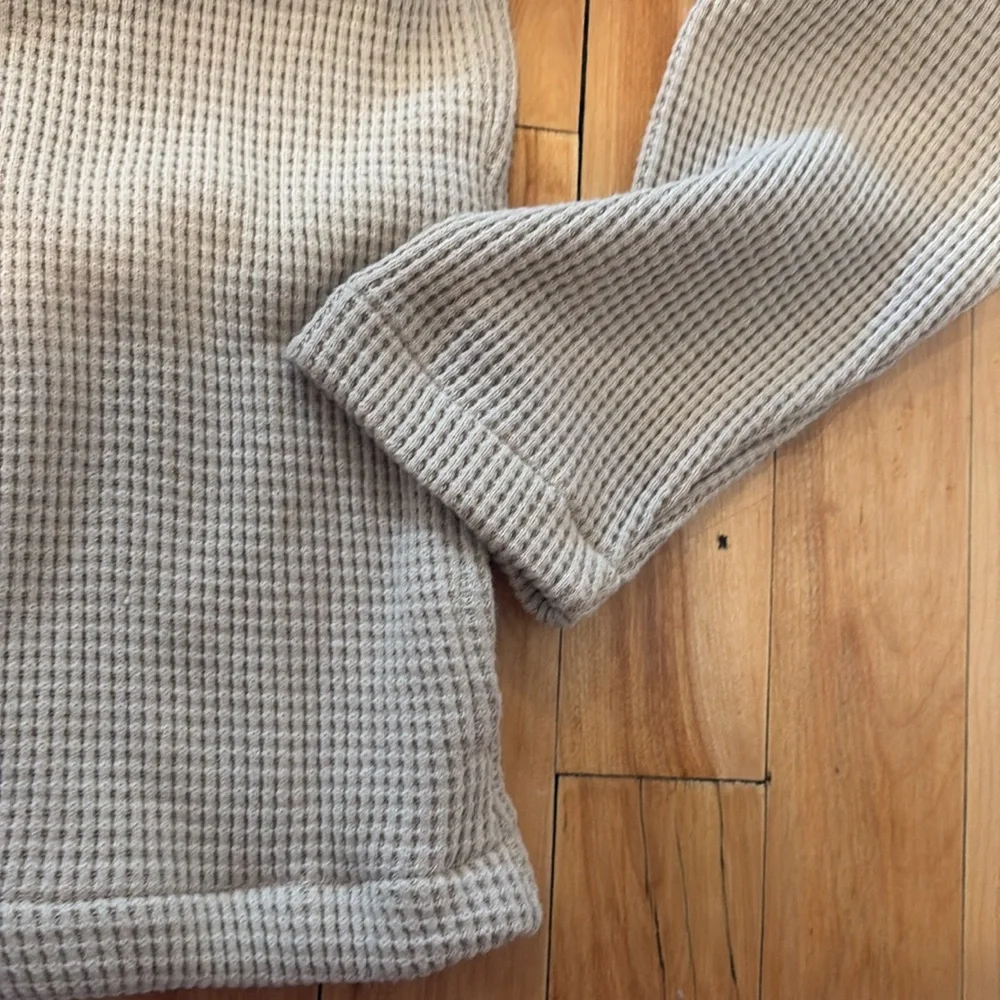 NWT | Gap Kids Waffle Knit Beige Zip-Up Sweater - Size XL